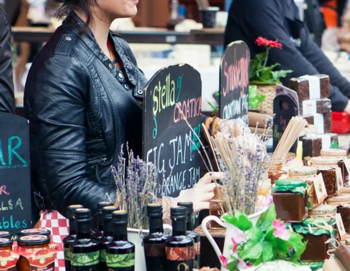 stall selling jams