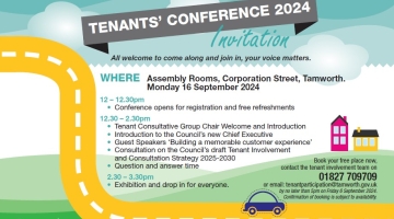 flyer for tenants conference detailing date and times